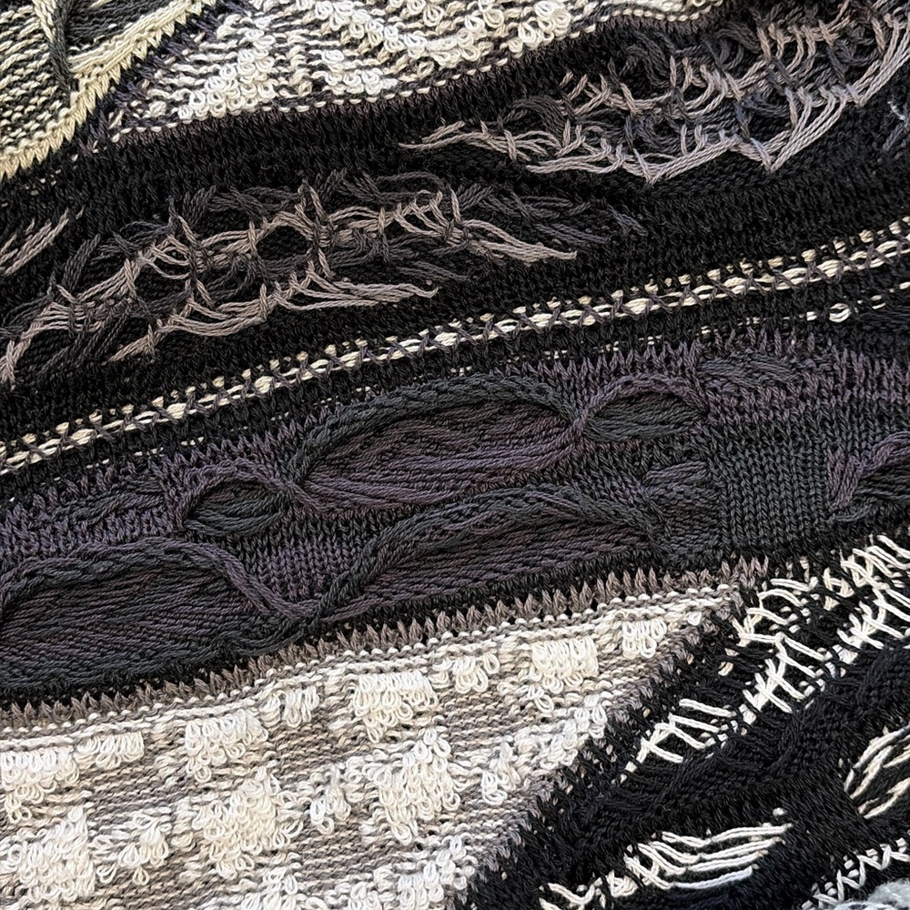 COOGI Black and Cream Textured Crewneck Sweater - Picture 12 of 12